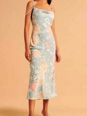 Abercrombie & Fitch Cowl Neck Maxi Slip Dress